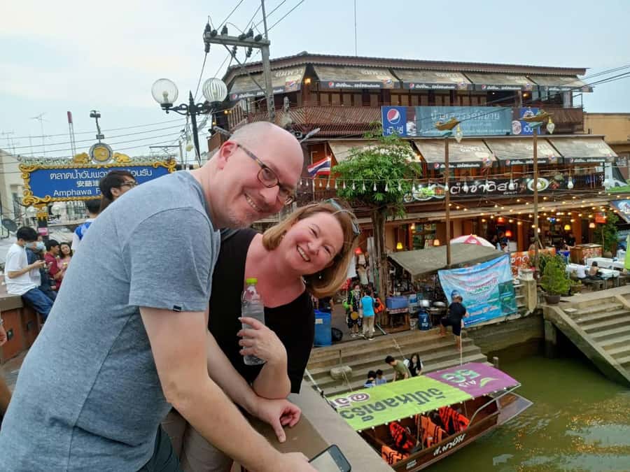Amphawa & Railway Market & Boat Ride: from BKK - Wat Bang Kung: ordination hall encased in banyan roots