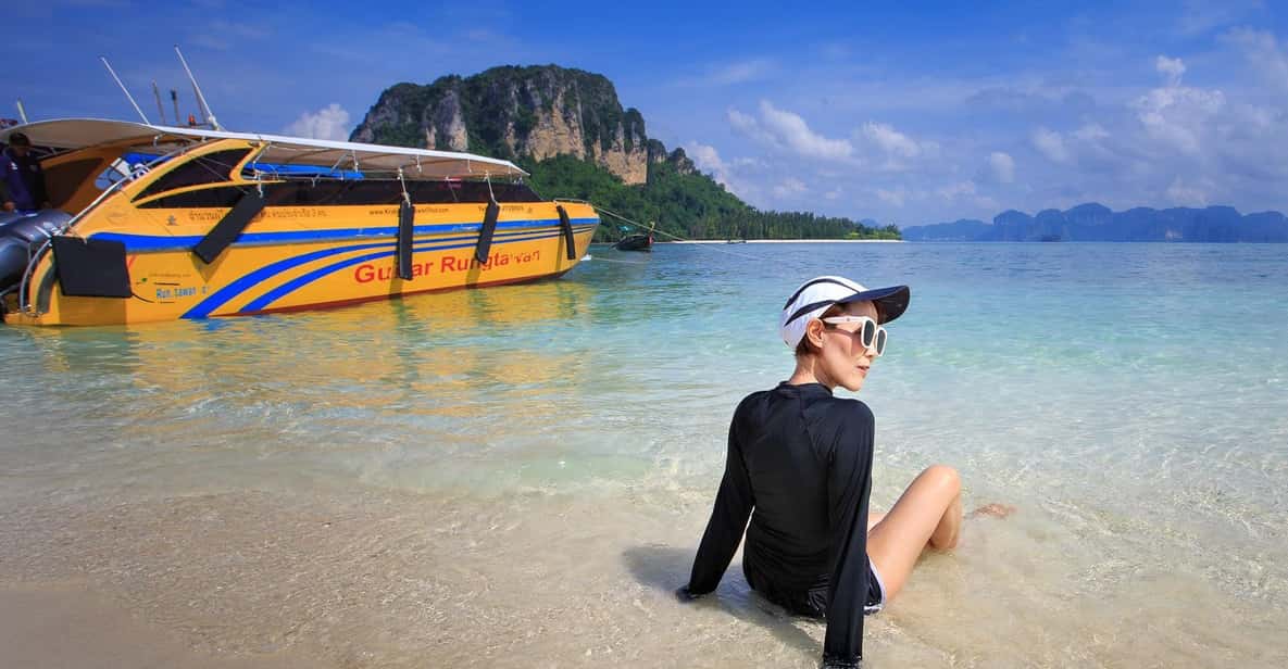 Ao Nang: 4 Islands Day Tour by Speedboat or Longtail Boat - Tup Island sandbar stop: short photos, real turquoise water