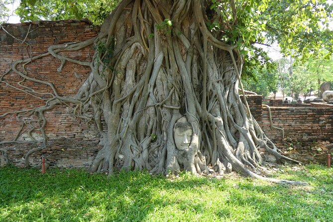 Ayutthaya Famous Temple & Scenic Boat Tour From Train Station - Temple Stop 1: Wat Mahathat and the Banyan-Root Buddha