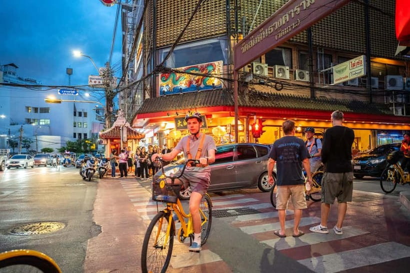 Bangkok by Night Cycling Tour with Street-food Meal - River City Shopping Center start: the ride begins with the river vibe