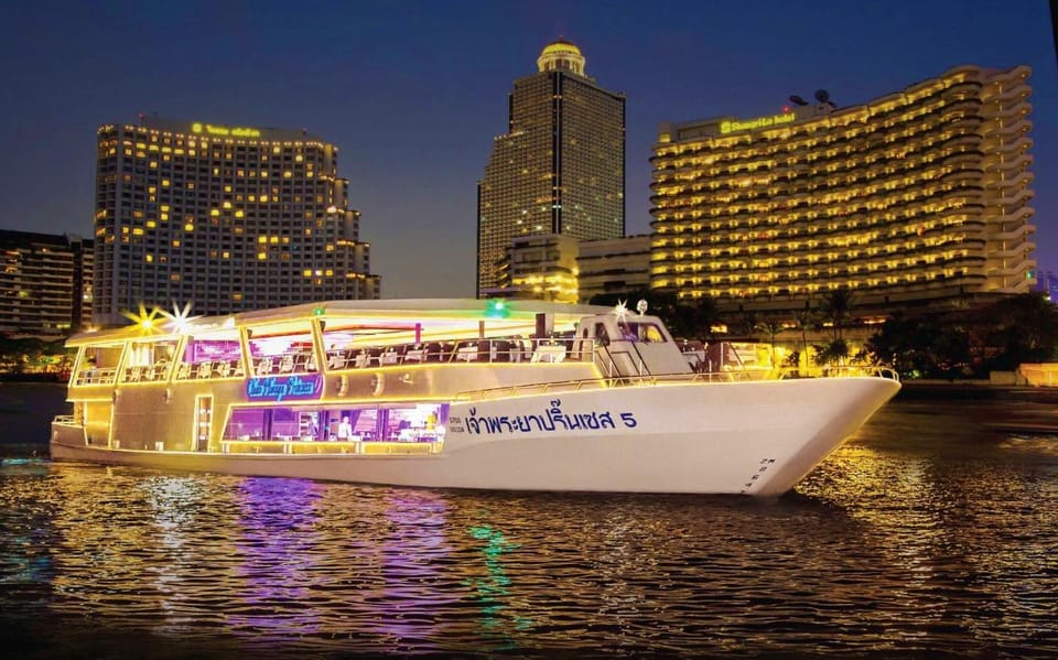 Bangkok: Chao Phraya Princess Dinner Cruise - Wat Pho and River City Bangkok From the Water