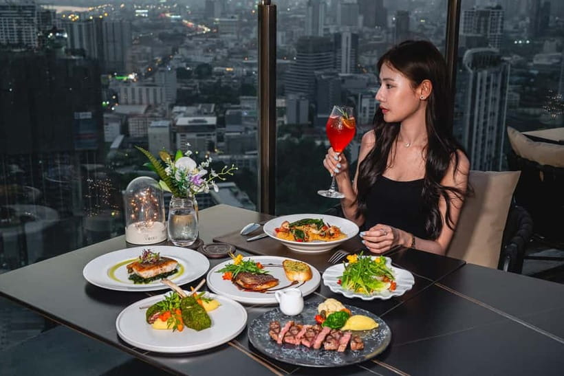 Bangkok: Cielo Sky Bar & Restaurant Rooftop - Cielo Sky Bar and the 360-degree skyline payoff