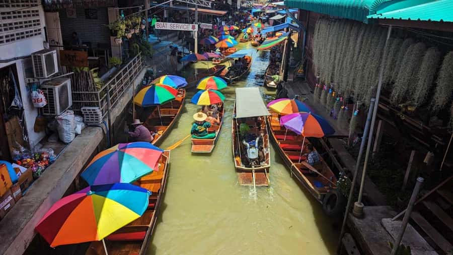 Bangkok: Damnoen Saduak Floating Market & Train Market Tour - Damnoen Saduak floating market: shopping while you drift