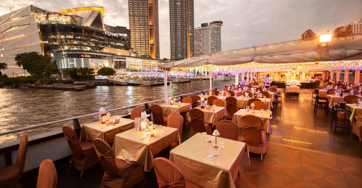 Bangkok: Grand Chao Phraya Dinner Cruise with Live Show - The River Views: Temple Of Dawn, Grand Palace, and Wat Phra Kaew From Water Level