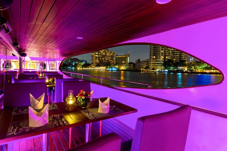 Bangkok: Grand Pearl Dinner Cruise with Hotel Transfer - Cruising Past Icons: What to Look for Along the Route