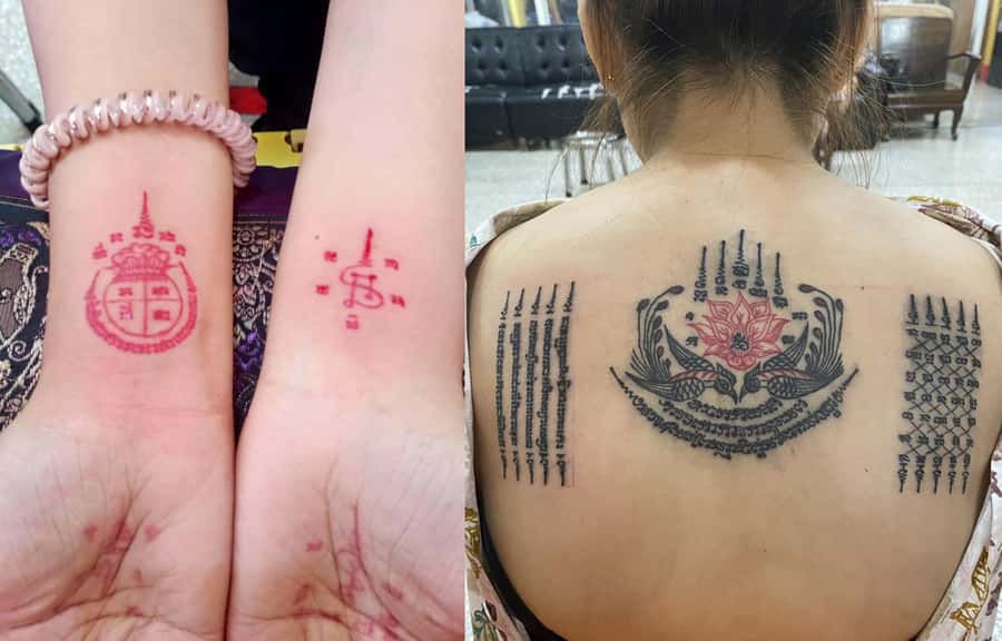 Bangkok: Hand Poked Thai Tattoo Guide at Wat Bang Phra - Golden Face Blessing: what you’re actually getting
