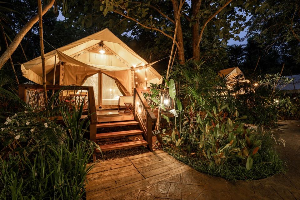 Bangkok: Kanchanaburi, 2-Days Glamping in Jungle & Erawan - Thai BBQ dinner in the jungle: a meal with atmosphere