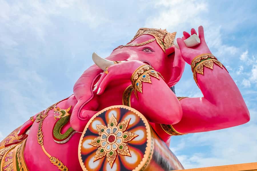 Bangkok: Lord Ganesha Temple Tour - The Tall Standing Ganesha Stop: Pink, Symbolic, and Practical for a Quick Prayer