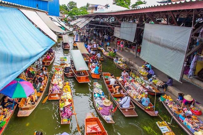 Bangkok Markets, Palaces and Temples Excursion - Damnoen Saduak Floating Market: boats, canals, and river life