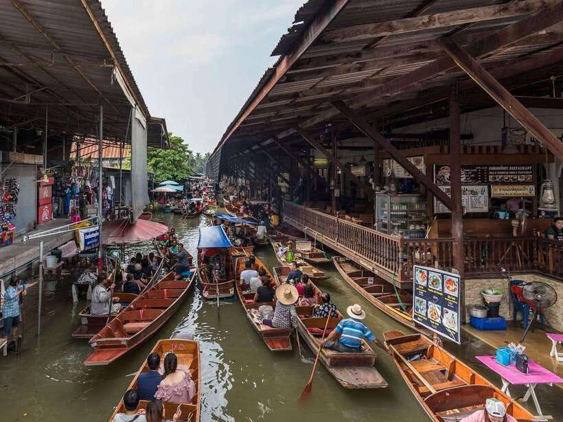 Bangkok: Railway and Floating Market Tour with Dragon Temple - Getting to Maeklong Railway Market: Train-Track Market Magic