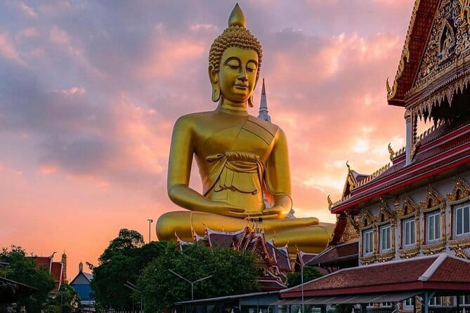 Bangkok : Sunset Food tour by Tuk Tuk boat with big Buddha view - Talat Phlu Night Market and the 100-Year Train Station Feeling