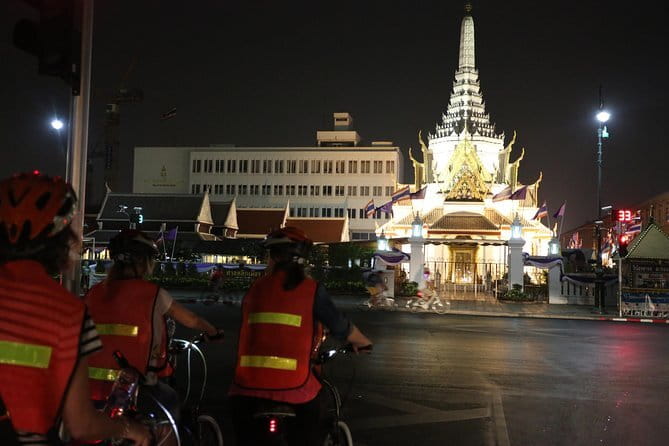 Bangkok Sunset Ride - Wat Arun at Night: Temple of Dawn in Full Light