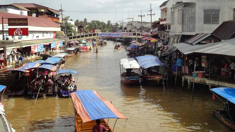 BKK: Damnoen Floating Market, Maeklong Rail & River Bridge - The River Kwai Bridge visit: why the photo turns into something else