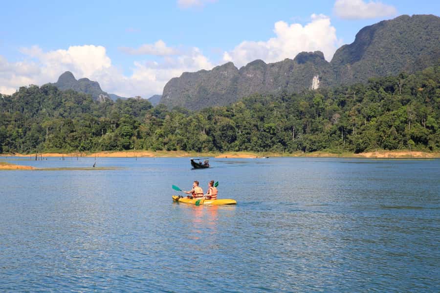 Cheow Larn Lake - Hiking - Cave Explore - Wildlife Safari - Wildlife safari by longtail boat: your second chance at elephants and bird life