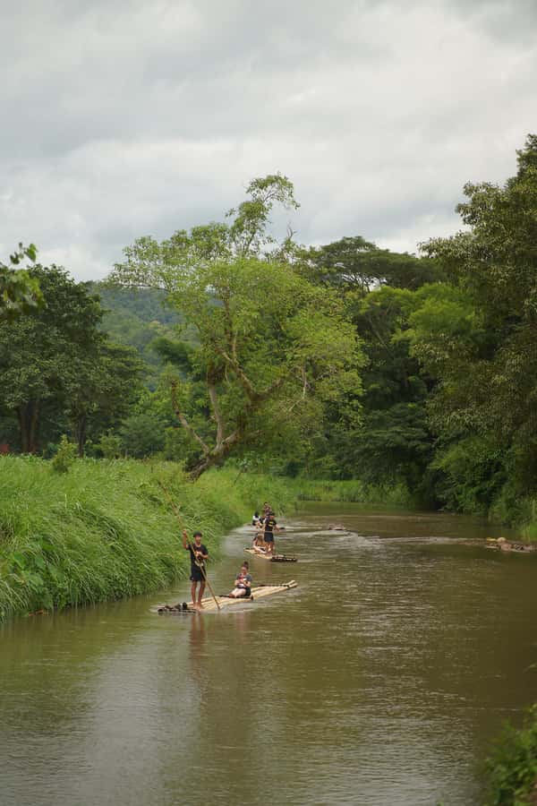 Chiang Mai: ATV Adventure 2-Hrs,Feeding,Rafting & Lunch Trip - Bamboo Rafting on the Mae Wang River: Slower Water, Better Photos