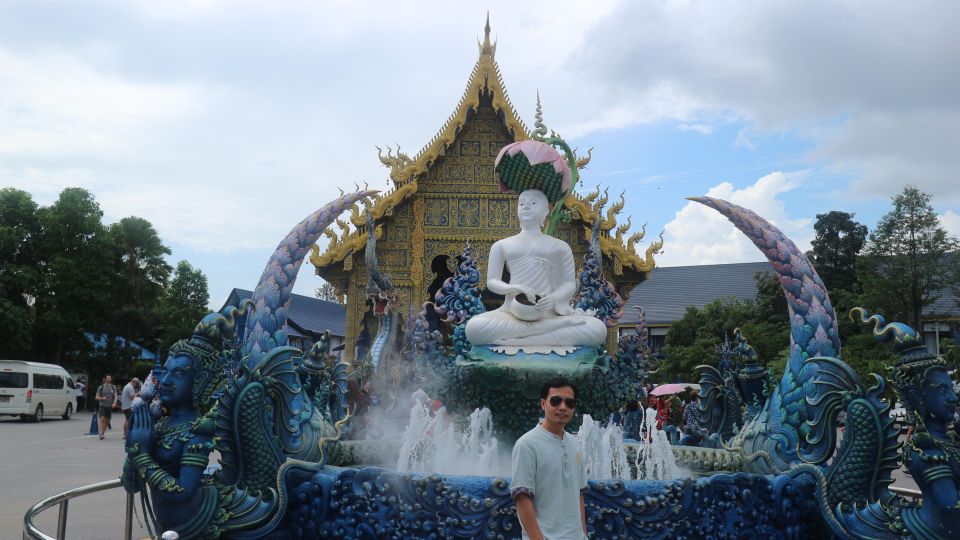 Chiang Mai: Chiang Rai Temples & Black House Discovery Tour - Wat Rong Suea Ten (Blue Temple): color, craft, and tiger lore
