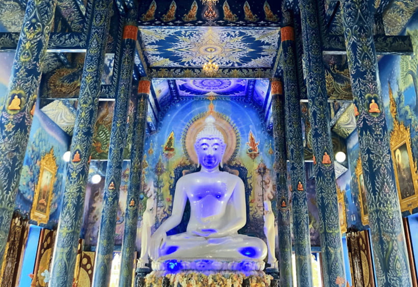 Chiang Mai: Chiang Rai White, Blue, Red Temples & Long Neck - Wat Rong Khun White Temple: the contemporary details that reward slow looking