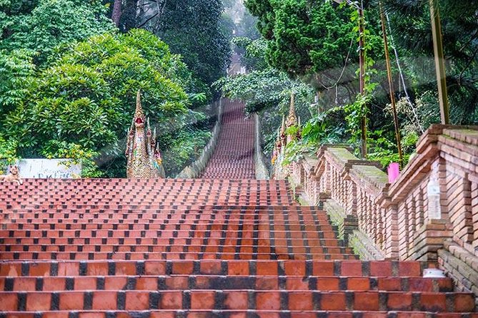 Chiang Mai City and Temples Half-Day Tour - A real-life tip: plan for the stairs snack moment