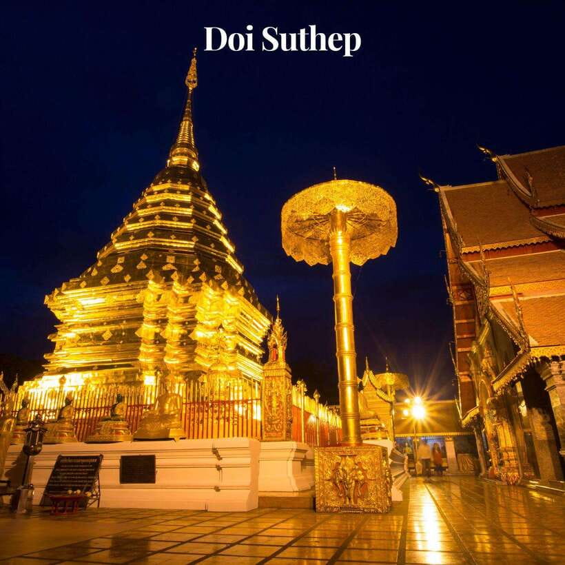 Chiang Mai: Doi Suthep & Wat Umong OR Wat Pha Lat Night Tour - Doi Suthep at Night: The Golden Glow and City-Light Views