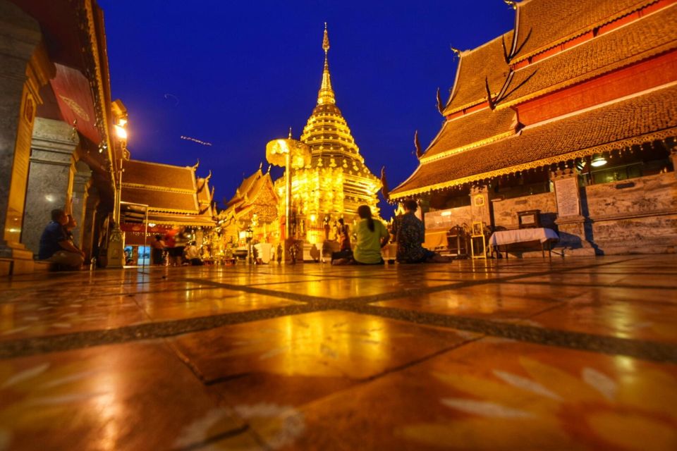 Chiang Mai: Doi Suthep & Wat Umong Twilight Tour with Pickup - Going Up to Wat Phra That Doi Suthep: Naga Steps and Golden Night Views