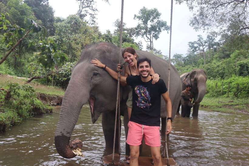 Chiang Mai: Elephant Sanctuary & Waterfall Group Tour - Hiking to Mae Wang Waterfall: the jungle walk and the safety call
