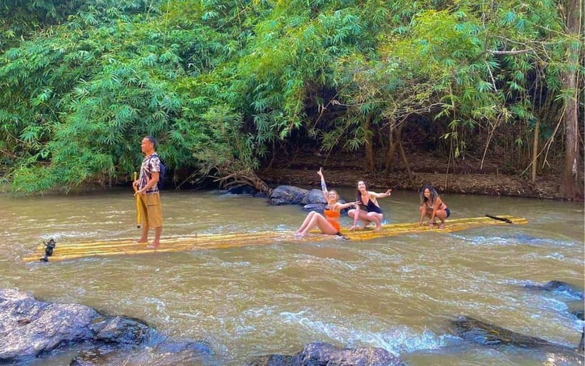 Chiang Mai: Jungle Trek, Elephants care & Bamboo Rafting - Waterfall time and swimming: the group decides