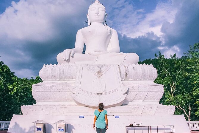 Chiang Mai Pai Full Day Sai Ngam Hot Spring, Pai Canyon, White Buddha, Santichon - Wat Phra That Mae Yen: 300+ stairs, temple art, and white Buddha views