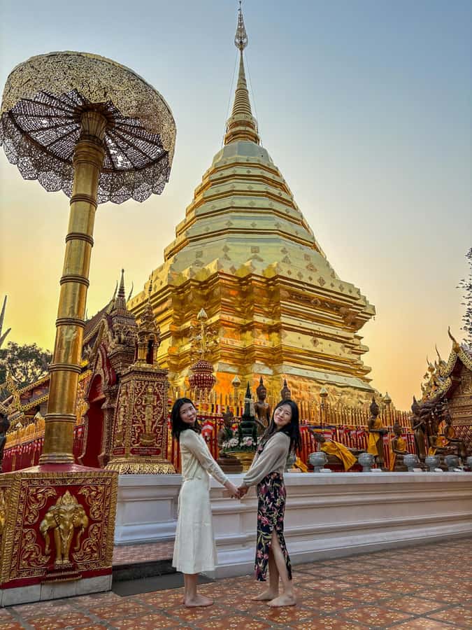 Chiang Mai: Sunrise DoiSuthep | WatPhaLat | iPhoneSnap - Wat Phra That Doi Suthep: golden pagoda views and first light