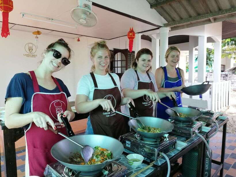Chiang Mai: Thai Cooking and Market Tour with Lanna Smile - AC Cooking Studio and the Lanna-style kitchen vibe