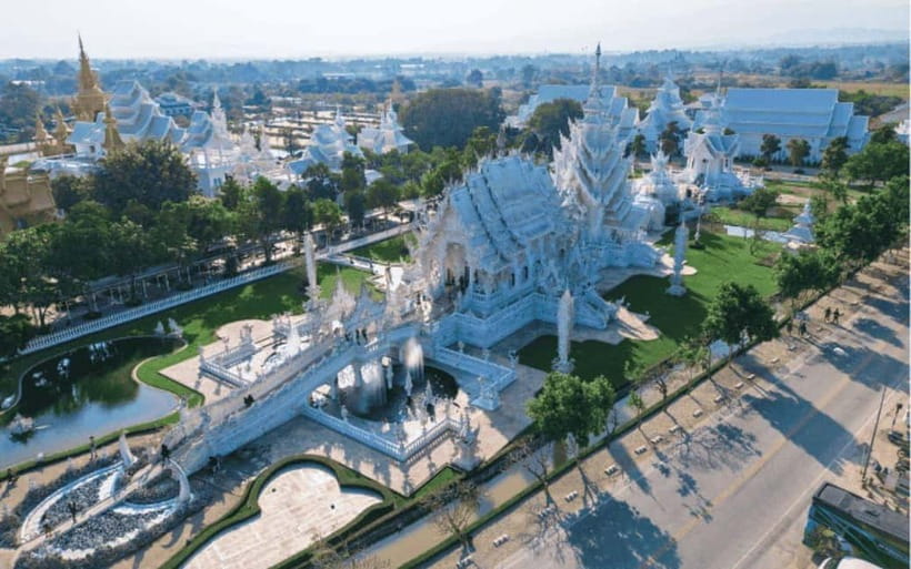 Chiang Mai: White & Blue Temples, Black House & Hill Tribes - Wat Rong Suea Ten Blue Temple: Bright Color With a Breather