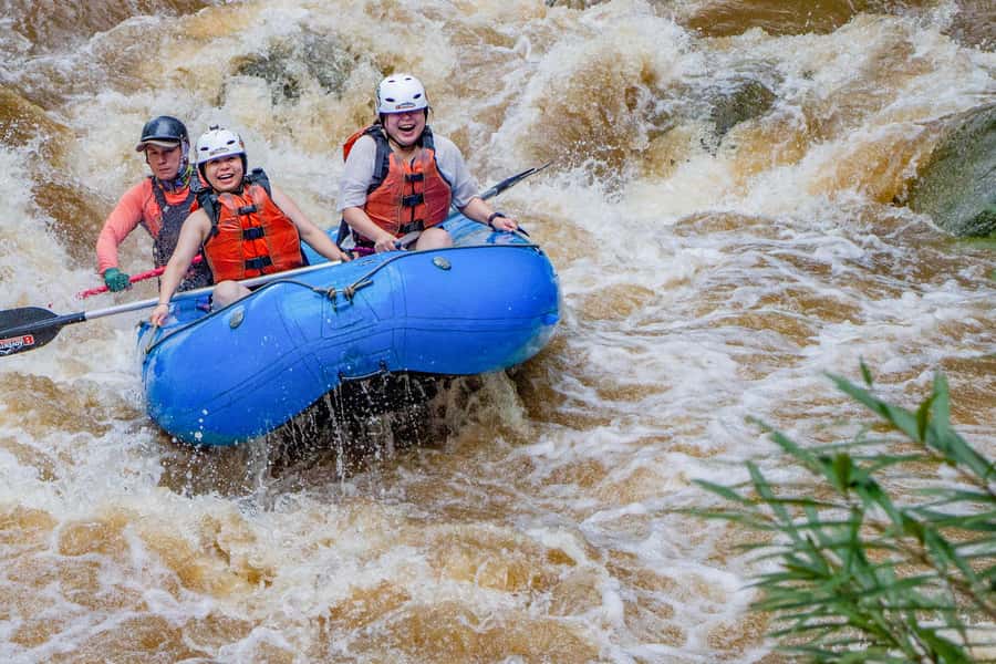 Chiang Mai: Whitewater Rafting and Waterfall Trekking Tour - Safety First: Helmets, Life Vests, and Guides Ready for Real Rapids