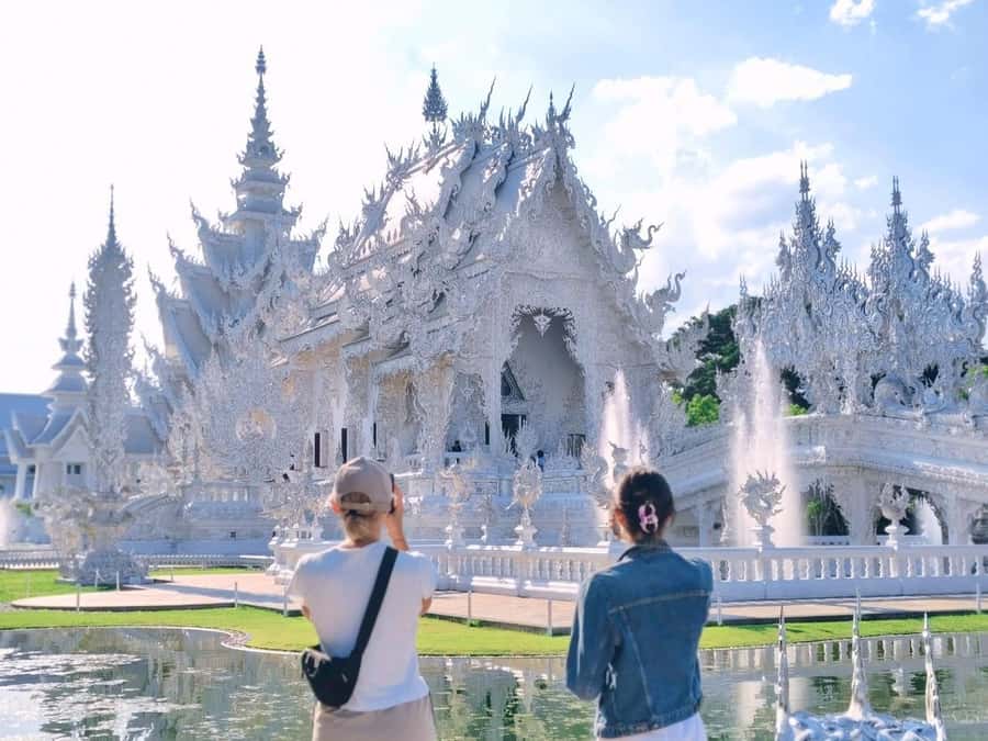 Chiang Rai:[ Half Day ] Private Bespoke Sightseeing - Wat Rong Khun, Huay Pla Kang, and Wat Rong Suea Ten: modern temple art with a guide’s context