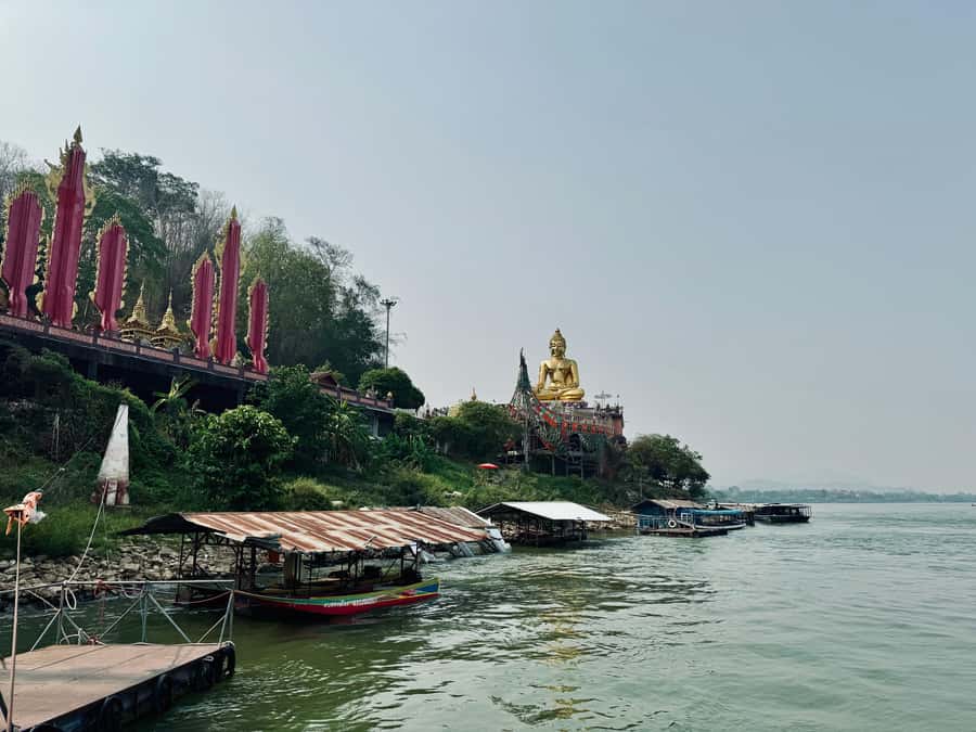 Chiang Rai: The Golden Triangle & MaeKhong Private Boat Trip - Golden Triangle viewpoint and the Big Buddha statue by the Mekong