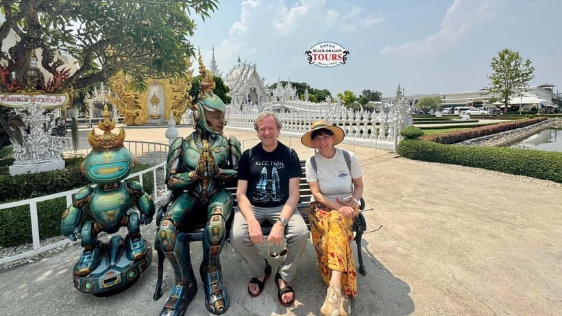 Chiang Rai: Top 7 Must-Visit Attractions – Private Tour - Wat Rong Suea Ten: blue-and-white temple photos that work