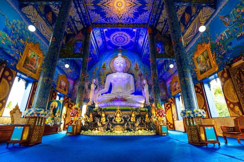 Chiang Rai Tour: White & Blue & Big Buddha (Red)Temples - Blue Temple (Wat Rong Seua Ten): Color, Pattern, and Meaning