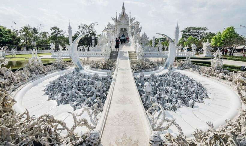 Chiang Rai Tour: White & Blue & Big Buddha (Red)Temples - White Temple (Wat Rong Khun): Modern Art Meets Temple Rules