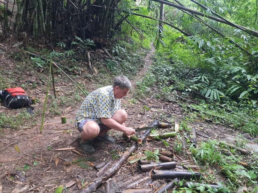 Chiang Rai Trek:Jungle Hike, Bamboo-Cooked Lunch & Boat Ride - Hot spring pool in the mountains: warm water after wet feet