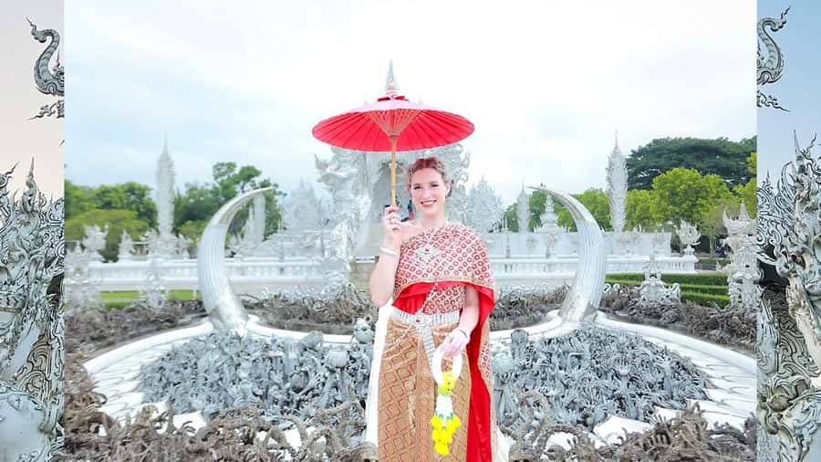 Chiang Rai:Photos of traditional Thai costumes,White Temple - Dressing in traditional Thai attire (and why it’s more than a costume rental)
