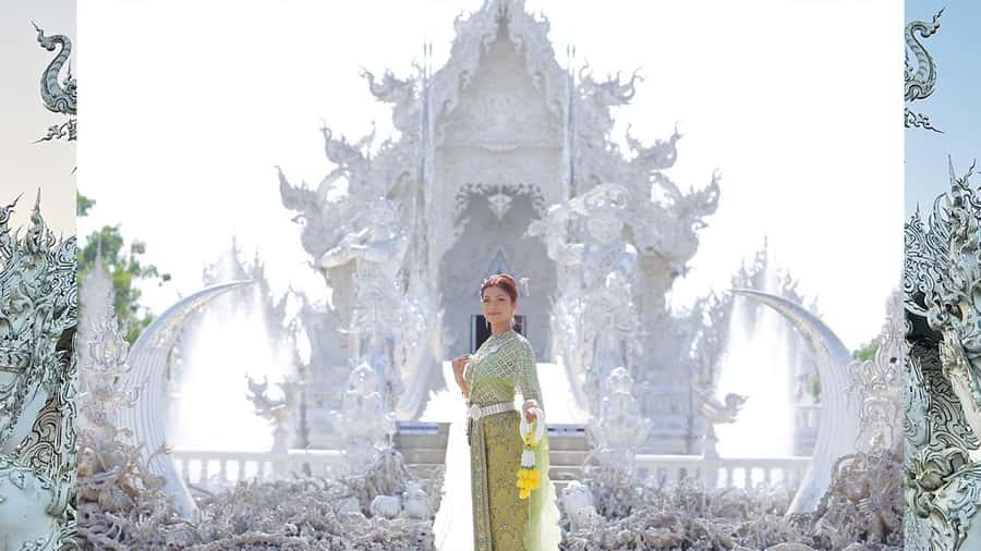 Chiang Rai:Photos of traditional Thai costumes,White Temple - Price and value: what $80 covers, and what you must pay separately