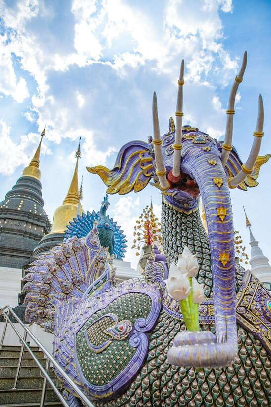 Chiangma: Wat ban den, Blue Temple & Sticky Waterfall. - Wat Ban Den: Those 12 Zodiac Pagodas Are the Point