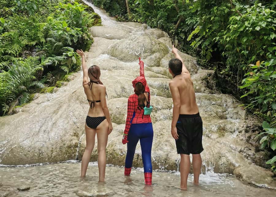 Chiangmai : Dantewada, Bamboo rafting, Sticky waterfalls, - Sticky Waterfalls: where “sticky” becomes a workout