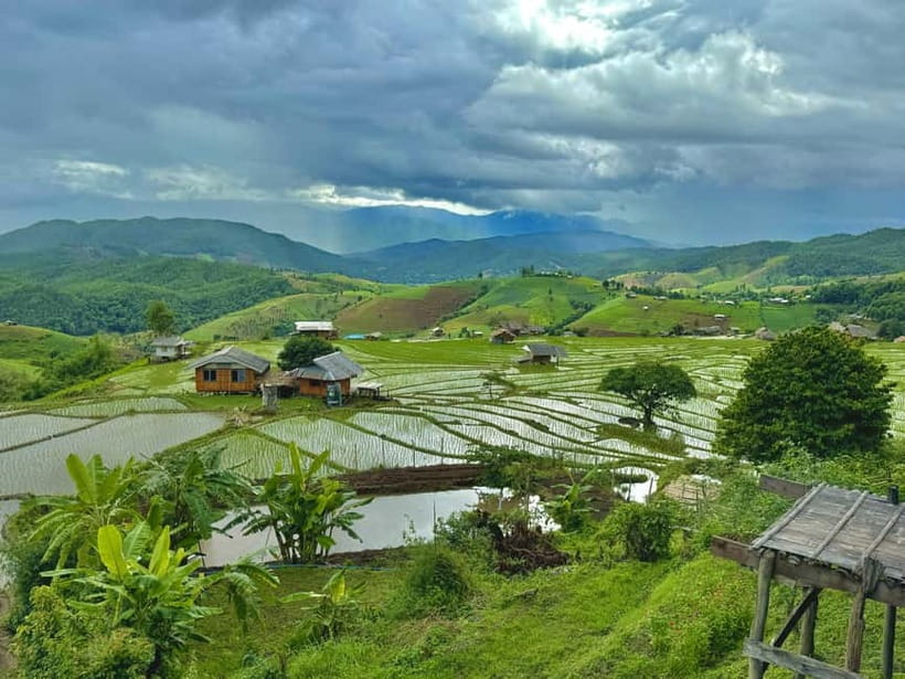 Chiangmai : Doi Inthanon unseen spot , Rice terrace & temple - Ban Mae Klang Laung Karen village: coffee tasting and textile time