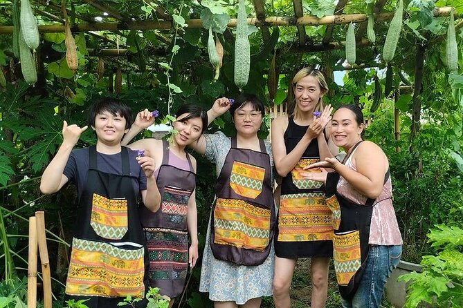 Cooking class in organic garden and local market tour ThaiCottage - The organic garden stop: herbs first, not afterthoughts