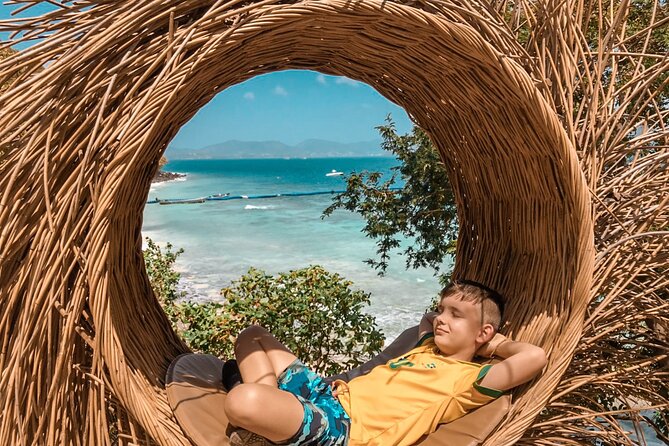 Coral Island Private Boat Tour - Banana Beach Club stop: white sand time plus reef snorkeling off the shore