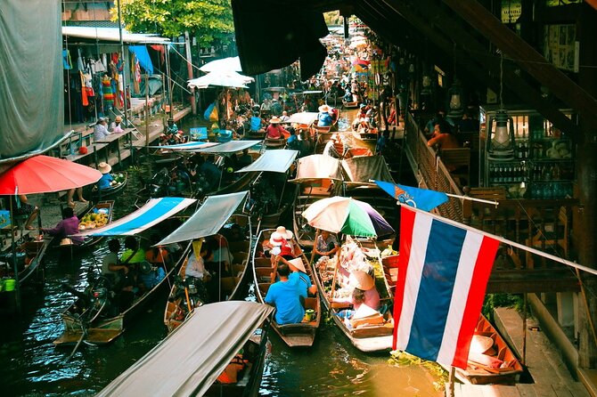Damnoen Saduak Floating Market & Maeklong Railway Market Tour From Bangkok - Floating market boats meet train-track chaos: the big idea