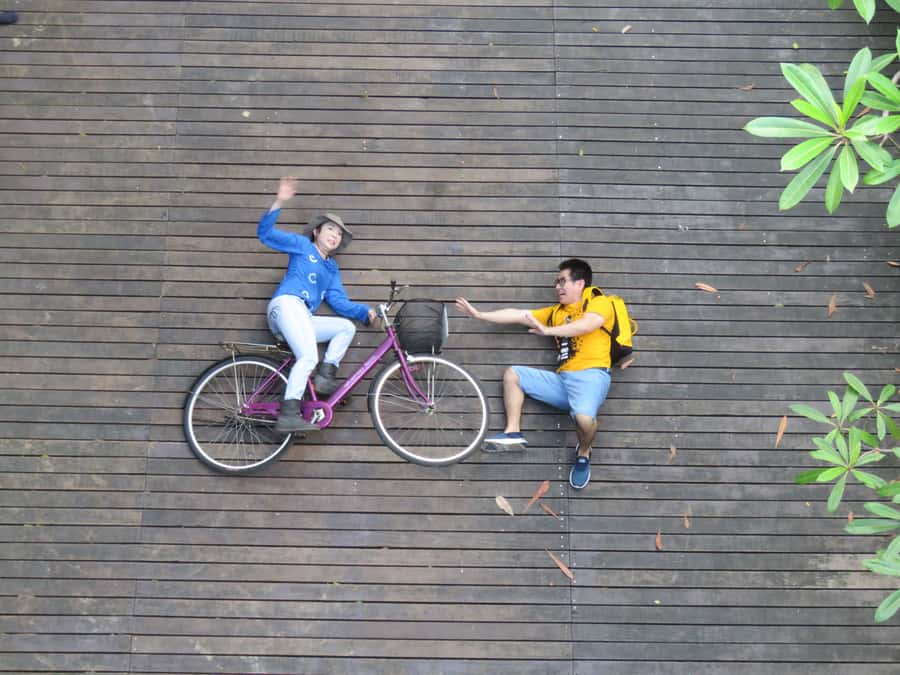 Explore Bangkok jungle by bike, kayak & boat - small group - Cruiser bike on narrow jungle paths: how hard is it?