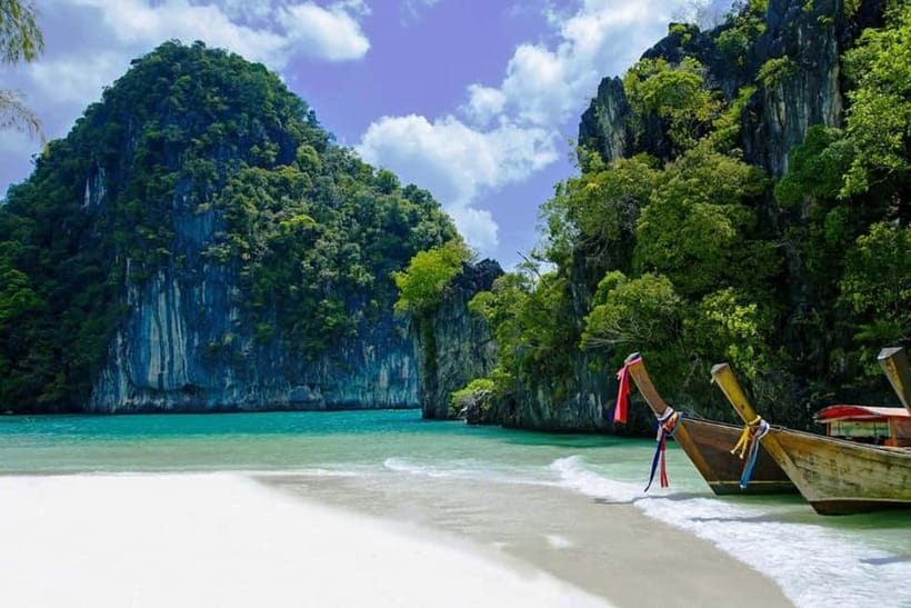 From Ao Nang Hong Island Longtail Cruise with Sunset Dinner - Hong Island: snorkeling time, beach reset, and the 360° viewpoint