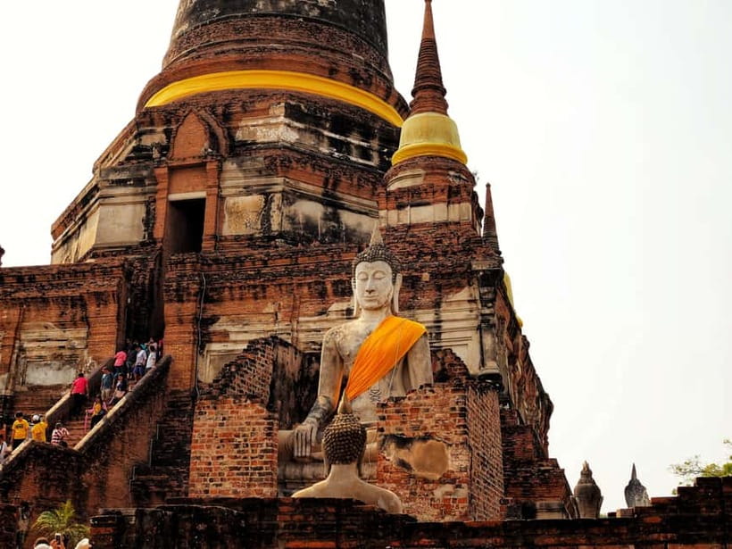 From Bangkok: Ayutthaya & Ayothaya Floating Market Day Trip - Wat Yai Chaimongkhon: King U-Thon’s 1357 temple stop