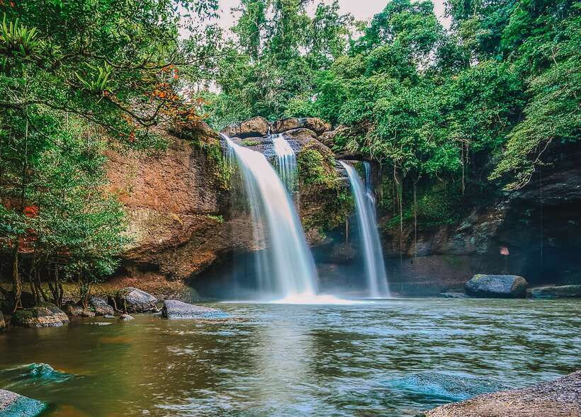 From Bangkok: Khao Yai National Park Small-Group Day Trip - Haew Narok Waterfall: the taller three-tier payoff with a short trek