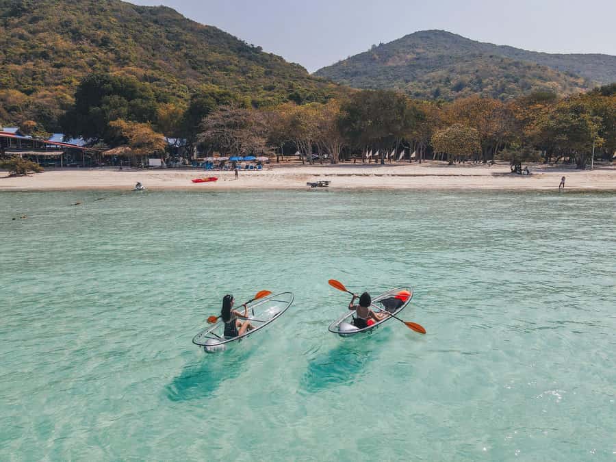 From Bangkok: Pattaya Island Trip with Drone Photos - Hardtien Beach on Ko Lan: calmer water time, not a tourist-rush sprint